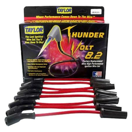 TAYLOR CABLE Thundervolt Performance Ignition Wire Set for 1965-2004 Chevrolet, Red T64-82205